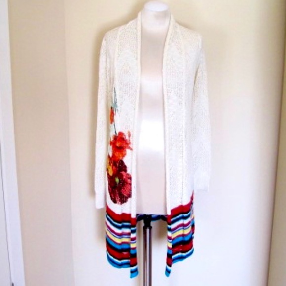 Desigual Margarita Crochet Long Cardigan - Picture 3 of 16